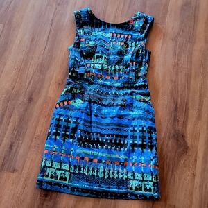Plenty by Tracy Reese Anthropologie Dress Pockets Abstract Lined Size 6